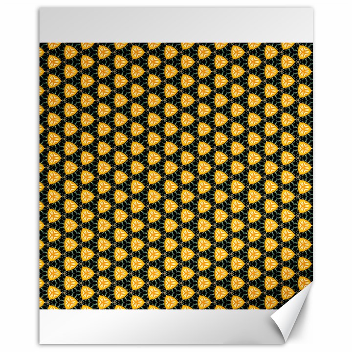 Pattern Halloween Pumpkin Color Yellow Canvas 11  x 14 