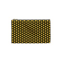 Pattern Halloween Pumpkin Color Yellow Cosmetic Bag (small) by HermanTelo