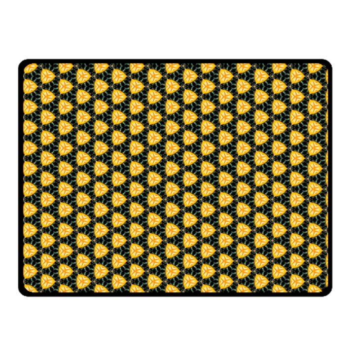 Pattern Halloween Pumpkin Color Yellow Fleece Blanket (Small)