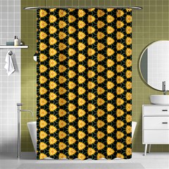 Pattern Halloween Pumpkin Color Yellow Shower Curtain 48  X 72  (small) 