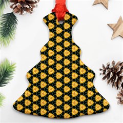 Pattern Halloween Pumpkin Color Yellow Ornament (christmas Tree) 