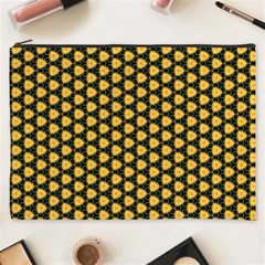 Pattern Halloween Pumpkin Color Yellow Cosmetic Bag (xxxl)