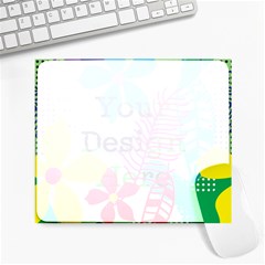 Pattern Leaf Polka Floral Large Mousepads by HermanTelo