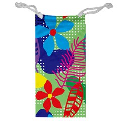 Pattern Leaf Polka Floral Jewelry Bag by HermanTelo