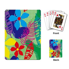 Pattern Leaf Polka Floral Playing Cards Single Design