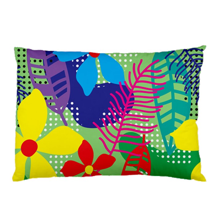 Pattern Leaf Polka Floral Pillow Case