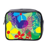 Pattern Leaf Polka Floral Mini Toiletries Bag (Two Sides) Front