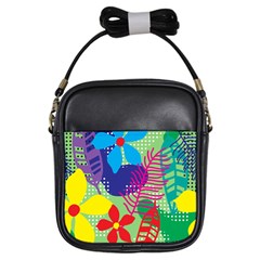 Pattern Leaf Polka Floral Girls Sling Bag