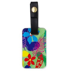 Pattern Leaf Polka Floral Luggage Tag (one Side) by HermanTelo