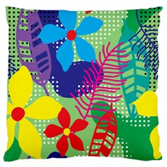 Pattern Leaf Polka Floral Standard Flano Cushion Case (one Side) by HermanTelo