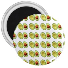 Pattern Avocado Green Fruit 3  Magnets