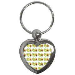 Pattern Avocado Green Fruit Key Chain (heart) by HermanTelo