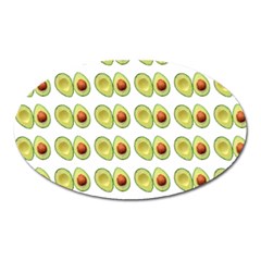 Pattern Avocado Green Fruit Oval Magnet