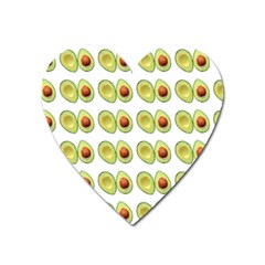 Pattern Avocado Green Fruit Heart Magnet by HermanTelo