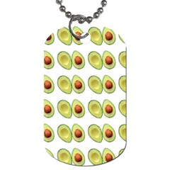 Pattern Avocado Green Fruit Dog Tag (two Sides)