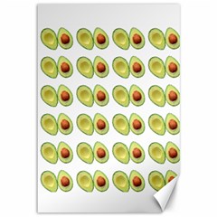 Pattern Avocado Green Fruit Canvas 12  X 18 