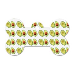 Pattern Avocado Green Fruit Dog Tag Bone (one Side)