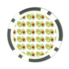 Pattern Avocado Green Fruit Poker Chip Card Guard