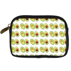 Pattern Avocado Green Fruit Digital Camera Leather Case