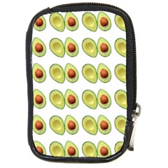 Pattern Avocado Green Fruit Compact Camera Leather Case by HermanTelo