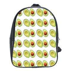 Pattern Avocado Green Fruit School Bag (large)