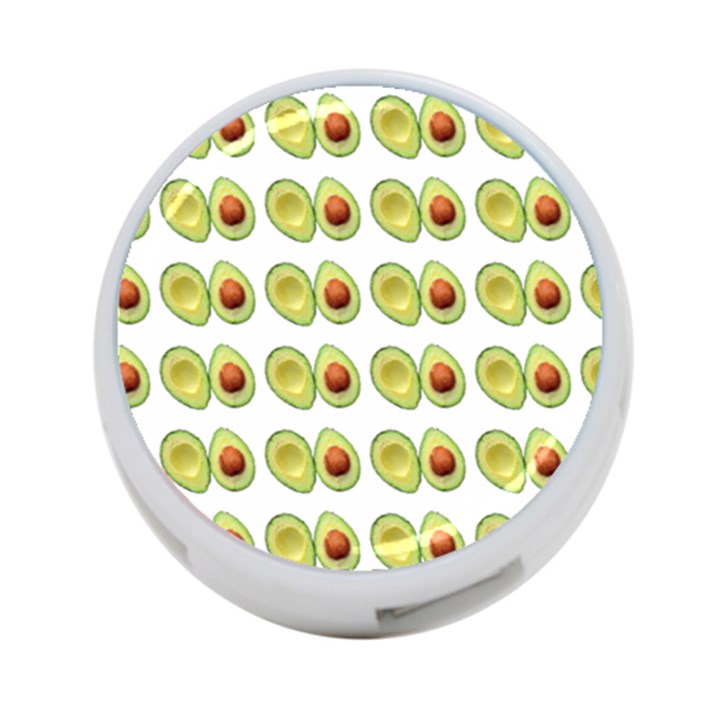 Pattern Avocado Green Fruit 4-Port USB Hub (Two Sides)