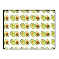 Pattern Avocado Green Fruit Fleece Blanket (small)