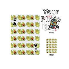 Pattern Avocado Green Fruit Playing Cards Double Sided (mini)