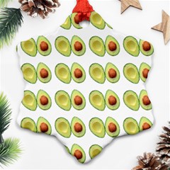 Pattern Avocado Green Fruit Ornament (snowflake)