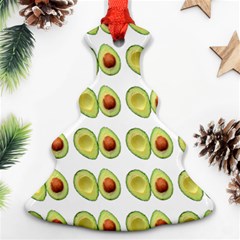 Pattern Avocado Green Fruit Christmas Tree Ornament (two Sides)