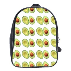 Pattern Avocado Green Fruit School Bag (xl)