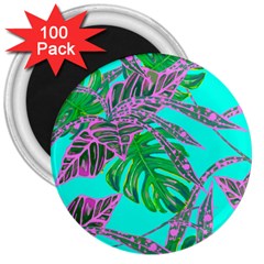 Painting Oil Leaves Nature Reason 3  Magnets (100 Pack) by HermanTelo