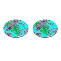 Painting Oil Leaves Nature Reason Cufflinks (oval)