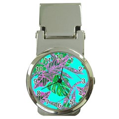 Painting Oil Leaves Nature Reason Money Clip Watches