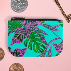 Painting Oil Leaves Nature Reason Mini Coin Purse