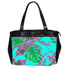 Painting Oil Leaves Nature Reason Oversize Office Handbag (2 Sides)