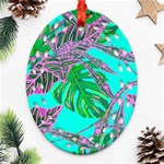 Painting Oil Leaves Nature Reason Ornament (Oval Filigree) Front