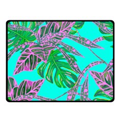 Painting Oil Leaves Nature Reason Double Sided Fleece Blanket (small) 