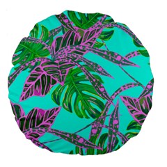 Painting Oil Leaves Nature Reason Large 18  Premium Flano Round Cushions