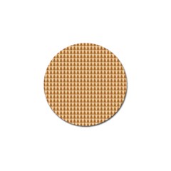 Pattern Gingerbread Brown Tree Golf Ball Marker by HermanTelo