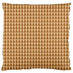 Pattern Gingerbread Brown Tree Standard Flano Cushion Case (One Side) Front