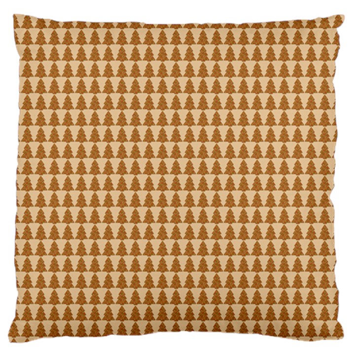 Pattern Gingerbread Brown Tree Standard Flano Cushion Case (One Side)