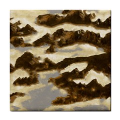 Mountains Ocean Clouds Tile Coasters by HermanTelo