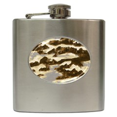 Mountains Ocean Clouds Hip Flask (6 Oz)