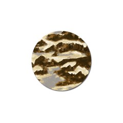 Mountains Ocean Clouds Golf Ball Marker