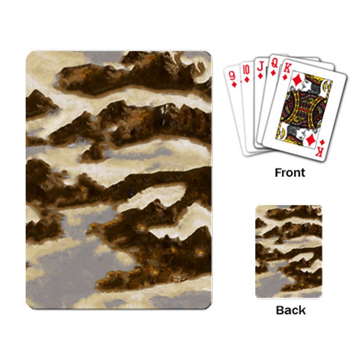 Mountains Ocean Clouds Playing Cards Single Design