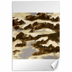 Mountains Ocean Clouds Canvas 12  X 18  by HermanTelo