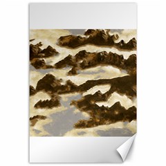 Mountains Ocean Clouds Canvas 24  X 36  by HermanTelo