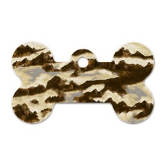 Mountains Ocean Clouds Dog Tag Bone (one Side) by HermanTelo