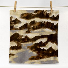 Mountains Ocean Clouds Face Towel by HermanTelo